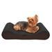 FurHaven Pet Products | Memory Foam Ultra Plush Luxe Lounger Pet Bed for Dogs & Cats Chocolate Medium