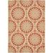 Unique Loom Medallion Indoor/Outdoor Botanical Rug Terracotta/Beige 7 10 x 11 4 Rectangle Geometric Traditional Perfect For Patio Deck Garage Entryway