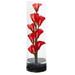 Nearly Natural 1528-RD 20 in. Calla Lily Artificial Arrangement in Cylinder Glass Red