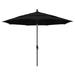 California Umbrella GSCU118302-F32-DWV 11 ft. Aluminum Market Umbrella Collar Tilt Matted Black-Olefin-Black-DWV