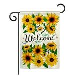 Breeze Decor BD-FL-G-104091-IP-BO-DS02-US Welcome Sunflowers Bouquet Spring - Everyday Floral Impressions Decorative Vertical Garden Flag - 13 x 18.5 in.