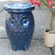 International Caravan Wise Old Owl Ceramic Garden Stool