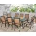 Hanover Manor 11-Piece Dining Set with 10 Sling Chairs and an Extra-Large 60 x 84 Cast-Top Dining Table