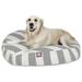 Majestic Pet | Vertical Stripe Round Pet Bed For Dogs Removable Cover Gray Large