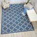 Nourison Garden Party Indoor/Outdoor Traditional Trellis Denim 5 3 x 7 3 Area Rug (5 x 7 )