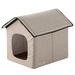 Pet Life Hush Puppy Electronic Heating & Cooling Smart Collapsible Pet House - Beige - Large