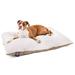 Majestic Pet | Poly/Cotton Rectangular Pillow Pet Bed For Dogs Removable Cover Khaki Medium