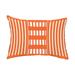 Simply Daisy 14 x 20 Beach Blanket Orange Decorative Stripe Outdoor Pillow