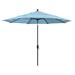 California Umbrella 11-Foot Round Aluminum Crank Open Collar Tilt Patio Umbrella Sunbrella Fabric Dolce Oasis