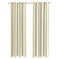 Jordan Manufacturing 54 x 84 Khaki and White Stripe Outdoor Curtain Panel 1 Piece