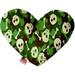Mirage Pet 1341-TYHT8 Green Camo Skulls 8 in. Heart Dog Toy