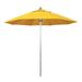 California Umbrella Venture 9 Silver Market Umbrella in Yellow