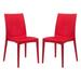 Weave Mace Indoor Outdoor Dining Chair (Armless) Set Of 2 - Red