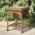 Wicker Lane OTI001-A Outdoor Espresso Wicker Patio Furniture End Table