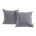 Convene Two Piece Outdoor Patio Pillow SetGray