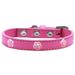 Mirage Pet Products 631-19 BPK14 Bright Pink Rose Widget Dog Collar Bright Pink - Size 14