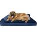 FurHaven Pet Products Plush & Velvet Deluxe Chaise Lounge Orthopedic Sofa-Style Pet Bed for Dogs & Cats - Deep Sapphire Jumbo Plus