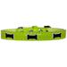 Mirage Pet 720-13 LGC14 Black Bone Widget Croc Dog Collar Lime Green - Size 14