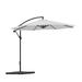 Westin Outdoor 10 Ft Cantilever Offset Umbrella with Base Weights Included for Outdoor Patio UV Weather Resistant White