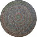 Rhody Rug SO85R072X072 Sophia 6 ft. Multicolor Indoor-Outdoor Round Braided Rug Graphite Gray