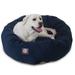 Majestic Pet Villa Velvet Bagel Pet Bed for Dogs Calming Dog Bed Washable Large Navy Blue