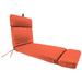 Jordan Manufacturing Sunbrella 72 x 22 Melon Orange Solid Rectangular Outdoor Chaise Lounge Cushion with Ties and Hanger Loop