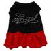 Mirage Pet Products 57-08 LGBKRD Rhinestone Angel Dress Black with Red Lg - 14