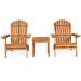 Topbuy Outdoor 3 Pieces Adirondack Chair Patio Furniture Set Eucalyptus Wood