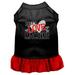 Mirage Pet Love Machine Screen Print Dog Dress Black with Red Med