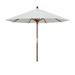 California Umbrella 9 ft. Wood Market Umbrella Pulley Open Marenti Wood-Sunbrella-Natural