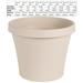 Bloem 6.5 x 6.5 x 5.5 Round Taupe Plastic and Resin Solid Print Plant Planter