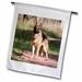 3dRose German Shepherd Dog in a Yard Polyester 1 6 x 1 Garden Flag