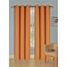 Set of 2 panels K68 orange color blackout unlined thermal light blocking drapes for living room window curtain top grommets noise reducing 37 wide X 63 length each panel