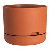 Rugg 7772361 10 in. Dia. Polyresin Planter - Terracotta