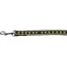 Mirage Pet Black and Gold Fleur de Lis Nylon Dog Leash 3/8 inch wide 6ft Long