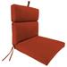 Jordan Manufacturing Sunbrella 44 x 22 Canvas Terracotta Red Solid Rectangular Outdoor Chair Cushion with Ties and Hanger Loop