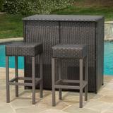 Toranto Wicker Outdoor Bar Island Set