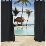 Jordan Manufacturing 54 x 84 Solid Black Outdoor Curtain Panel 1 Piece