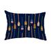 Simply Daisy 14 x 20 Oar Numbers Navy Nautical Decorative Outdoor Pillow