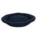 Carolina Pet 019450 F Classic Canvas Orthopedic Foam Bolster Bed with Contrast Cording - Blue with Khaki Cord Medium