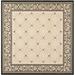 SAFAVIEH Courtyard Gaus Geometric Indoor/Outdoor Area Rug 6 7 x 6 7 Square Sand/Black