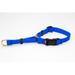 Martingale Dog Collar High Quality Adjustable Heavy Soft Webbing Brass Hardware (Blue Medium 15 to 20 Inches)