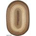 Rhody Rug Ellsworth Indoor/Outdoor Braided Rug Taupetone 5 x 8 Oval Border Reversible 5 x 8 Accent Beige