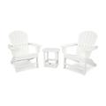 POLYWOOD South Beach Adirondack 3-Piece Set in White