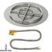 American Fireglass 24 in. Round Stainless Steel Flat Pan with Match Light Kit - Natural Gas