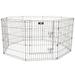 Puppy Playpen ? Foldable Metal Exercise Enclosure ? Eight 24x30-Inch Panels ? Indoor/Outdoor Pen with Gate for Dogs Cats or Small Animals by Petmaker