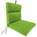 Jordan Manufacturing 44 x 22 Veranda Citrus Green Solid Rectangular Outdoor Chair Cushion with Ties and Hanger Loop