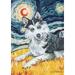 Toland Home Garden Van Growl-Siberian Husky Siberian Husky Dog Flag Double Sided 12x18 Inch