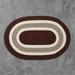 FB81R048X072 Flowers Bay - Brown 4 x6 Rug 100% Polypropylene - Oval.