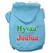 Mirage Pet 62-25-07 XLBBL Hyvaa Joulua Screen Print Pet Hoodies Baby Blue - Extra Large - Size 16